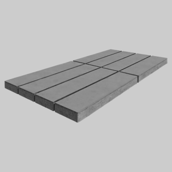 Тротуарная плитка Гранада, 80 мм, серый, гладкая