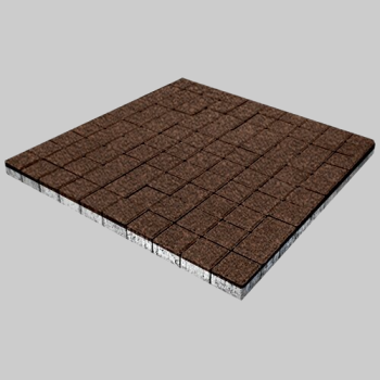 Тротуарная плитка Квадрат малый, 60 мм, коричневый, native