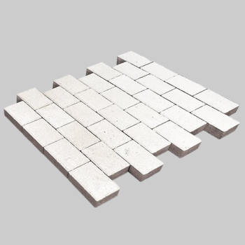 Тротуарная плитка Севилья, 80 мм, белый, гладкая