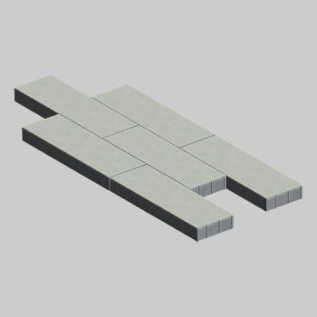 Тротуарная плитка Аликанте, 80 мм, белый, гладкая