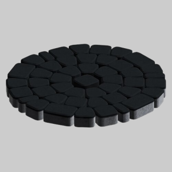Тротуарная плитка Классико, 60 мм, Черный, гладкая
