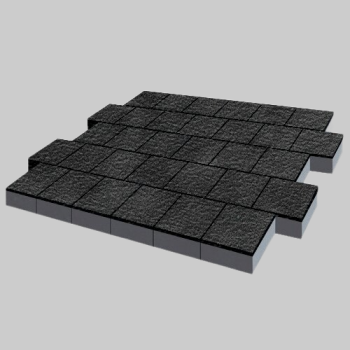 Тротуарная плитка Виго, 80 мм, черный, Antico