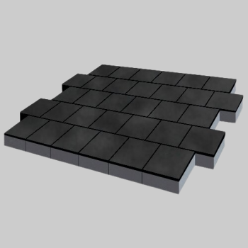 Тротуарная плитка Виго, 80 мм, черный, гладкая