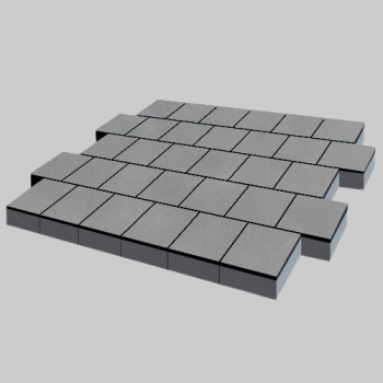 Тротуарная плитка Виго, 80 мм, серый, гладкая