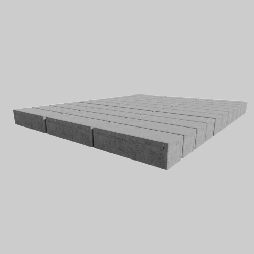 Тротуарная плитка Ригель, 80 мм, серый, Antico