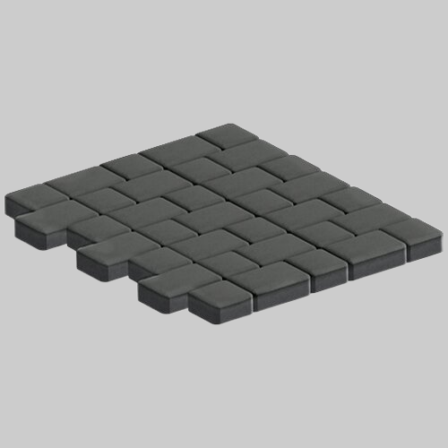 Тротуарная плитка Инсбрук Альт Дуо, 40 мм, Серый, гладкая